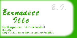 bernadett ille business card